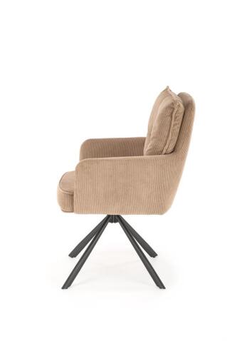 Стул HALMAR K528 капучино/черный, поворотный