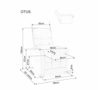 Кресло SIGNAL OTUS II Velvet Bluvel 38 раскладное, капучино