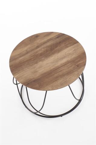 Стол журнальный HALMAR NUBIRA орех/черный, 60/41