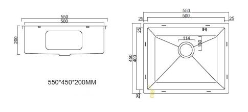 Мойка ARFEKA ECO AR 550*450 SATIN