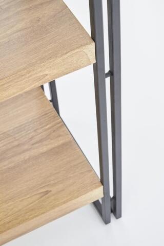 Стеллаж HALMAR BOLIVAR REG1 дуб золотой/черный, 100/30/120