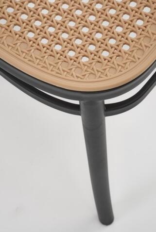 Стул HALMAR K512 черный/коричневый