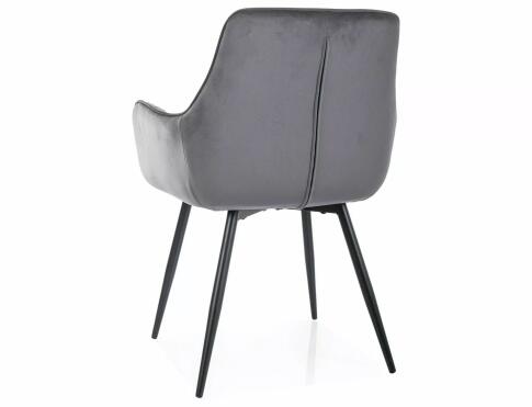 Стул SIGNAL APPLE Velvet Bluvel 14 темно-серый/черный