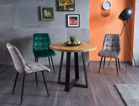 Стул SIGNAL CHIC Velvet Bluvel 78 зеленый/черный