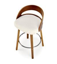 Стул барный HALMAR H110 кремовый/ореховый Стул барный HALMAR H110 кремовый/ореховый