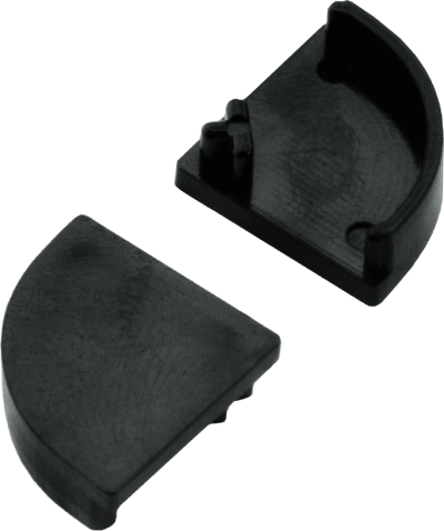 Заглушка для профиля углового алюм. 16х16 без отверстия, черная, AQ