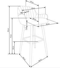 Стул барный HALMAR H93 темно-зеленый/орех Стул барный HALMAR H93 темно-зеленый/орех