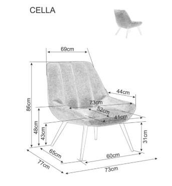 Кресло SIGNAL CELLA Brego 77 оливковый/черный
