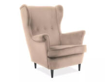 Кресло SIGNAL LORD Velvet Bluvel 28 бежевый/венге