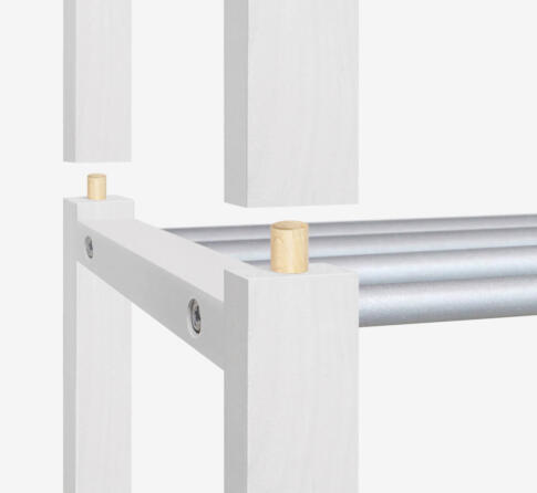 Полка для обуви Sheffilton Альберо SHT-SR9 артикул ПЛТ-175 беленый/алюм.металлик (+)