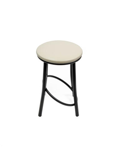 Табурет ВВР Сфера ваниль/черный, экокожа