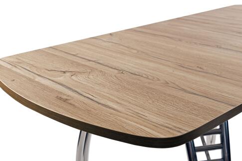 Стол ВВР Раздвижной пластиковый Дуб кера/паук хром 110-150/70