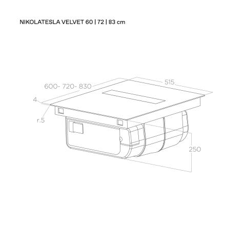 Поверхность индукционная ELICA NikolaTesla Velvet BL/A/60