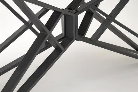 Стол обеденный HALMAR ALFREDO белый мрамор/черный 160-240/91