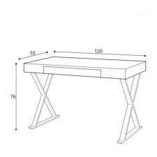 Стол компьютерный HALMAR B31 белый/хром