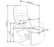 Кресло HALMAR OPTIMA черный/черный