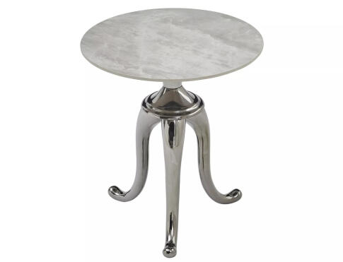 Стол журнальный SIGNAL SNAKE белый/серебряный 48/55