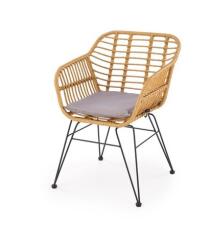 Стул HALMAR K541 серый/натуральный/черный