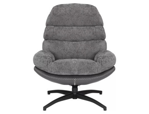 Кресло SIGNAL GISELLE серый/серый/черный мат