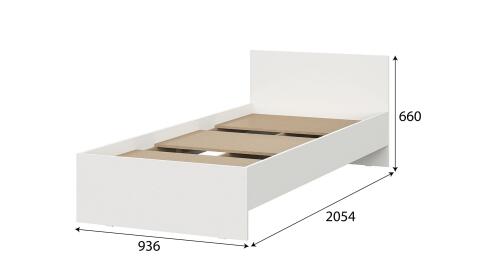 Кровать NN Мебель (МС Денвер К) Белый, 90/200 SAFE