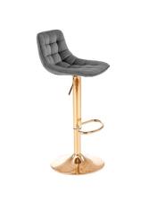 Стул барный HALMAR H120 темно-серый/золотой Стул барный HALMAR H120 темно-серый/золотой