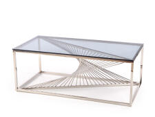 Стол журнальный HALMAR INFINITY дымчатый/хром, 120/60/45