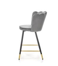 Стул барный HALMAR H106 серый/черный/золотой
