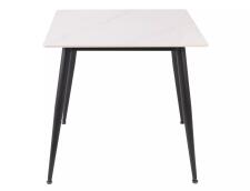 Стол обеденный SIGNAL RION белый лак/черный 80/80