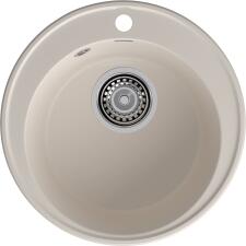 Кухонная мойка GRANFEST QUARZ Z-08 белый + сифон