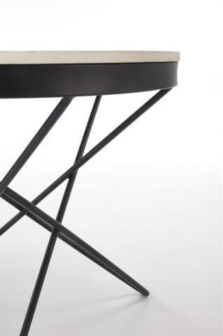 Стол журнальный HALMAR LEILA 2 белый мрамор/черный