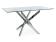 Стол обеденный SIGNAL AGIS II прозрачный/хром 140/80