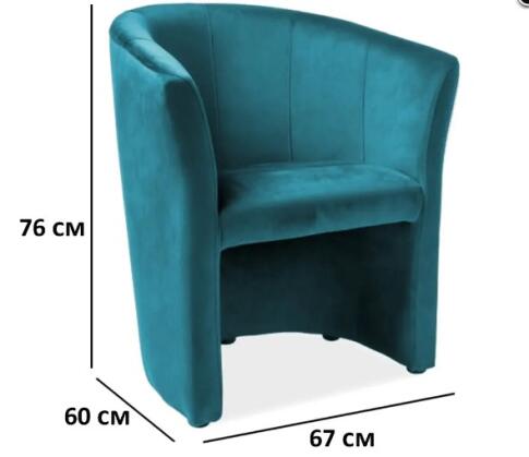Кресло SIGNAL TM-1 Velvet Bluvel 85 бирюзовый/венге