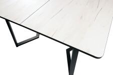 Стол ВВР Миллер дуб крафт белый/черный №5, ЛДСП 120-160/80