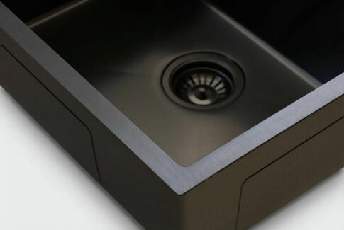 Кухонная мойка из нержавейки BLANTEK LS-5848SNB Snake texture black