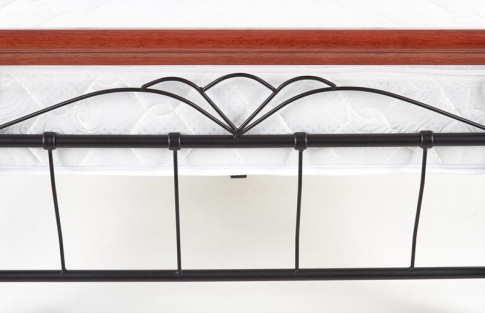 Кровать HALMAR VERONICA античная черешня/черный, 160/200