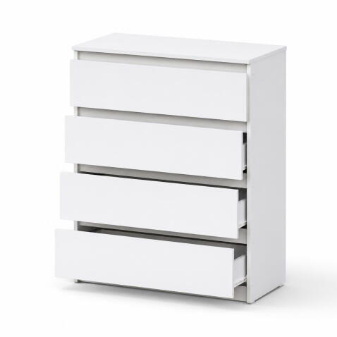 Комод NN Мебель (МС Денвер К) Белый, 4 ящ. SAFE
