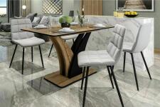 Стол обеденный SIGNAL VENTO дуб артизан/черный 120-160/68