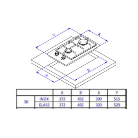 Поверхность газовая WEISSGAUFF HGG 320 WGRV
