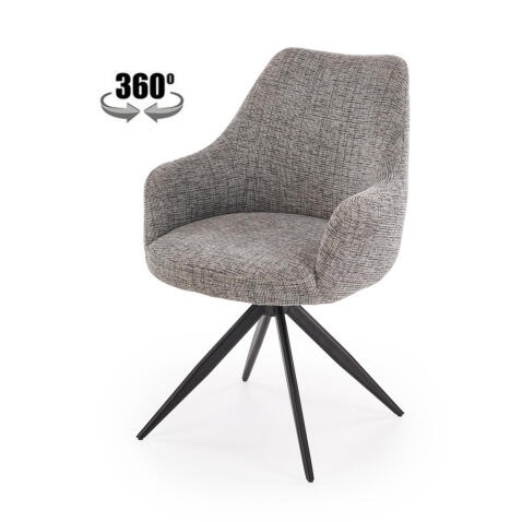 Стул HALMAR K564 серый/черный, поворотный