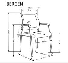 Стул HALMAR BERGEN черный