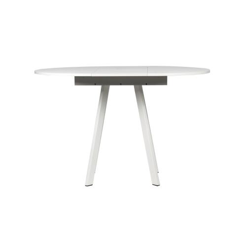 Стол ВВР Элип-2 Мрамор марквина белый/белый профиль