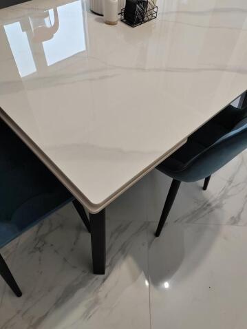 Стол обеденный SIGNAL JOHN белый/черный 120-180/85