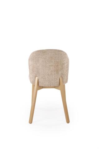 Стул HALMAR BASSO бежевый/дуб натуральный