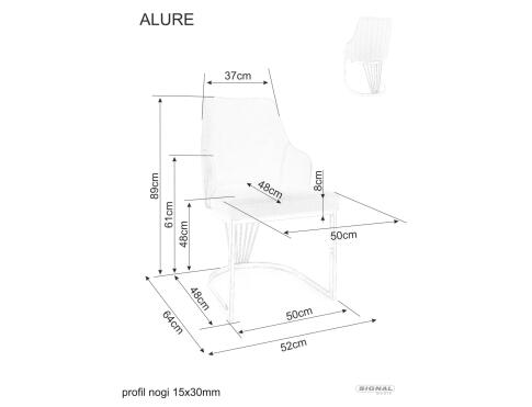 Стул SIGNAL ALURE Velvet Bluvel 28 бежевый/золотой