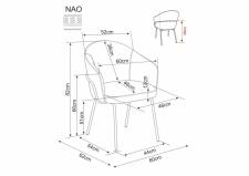 Стул SIGNAL NAO Noelle 33 темно-бежевый/черный