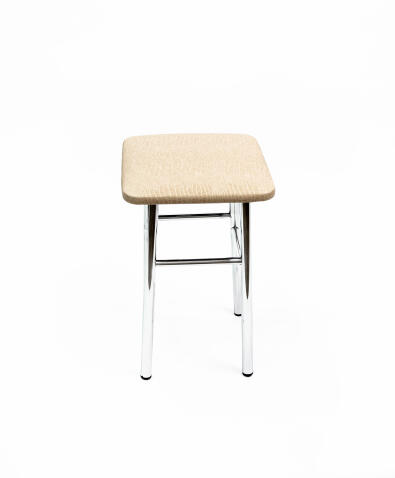 Табурет ВВР Классик бежевый крокодил/хром, экокожа