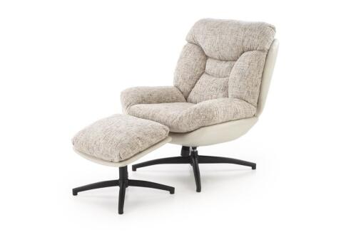 Комплект HALMAR KRONOS (кресло+подставка для ног) бежевый/разноцветный