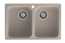 Кухонная мойка GRANFEST QUARZ Z-15 песочный + сифон