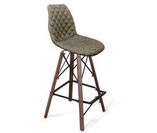 Стул барный Sheffilton SHT-ST29-C12/S80 артикул СТ-535 коричневый сахар/темный орех/черный муар