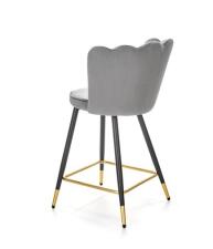 Стул барный HALMAR H106 серый/черный/золотой